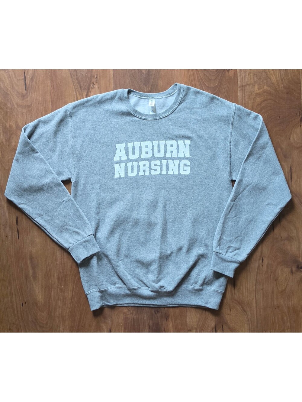 Auburn University Nursing Sweatshirt Gray Jerzees Crewneck Size M, 436